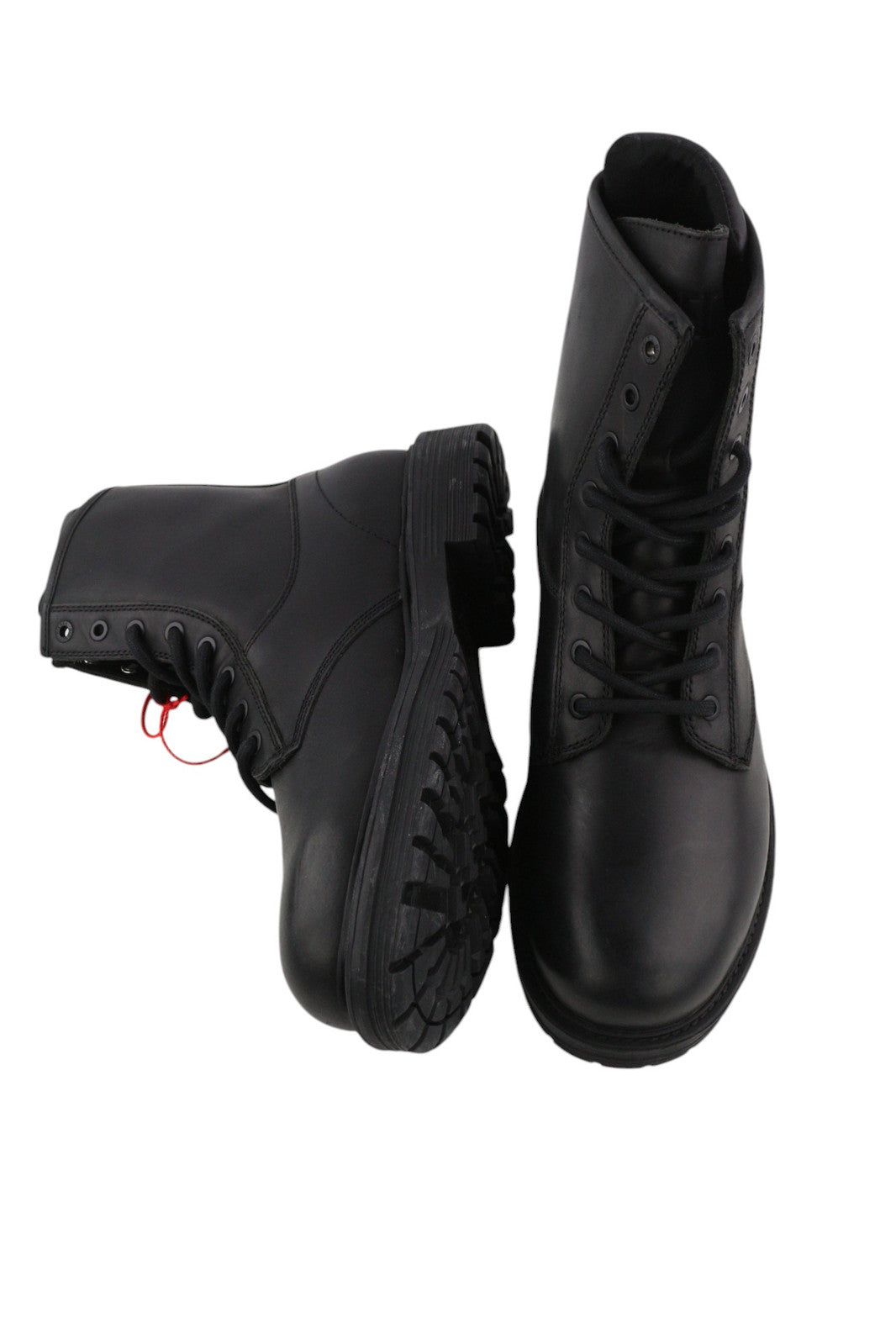 DIESEL D-Alabhama CB Men Boots EU43 Black Cow Leather Mid Top RRP295 Almond Toe