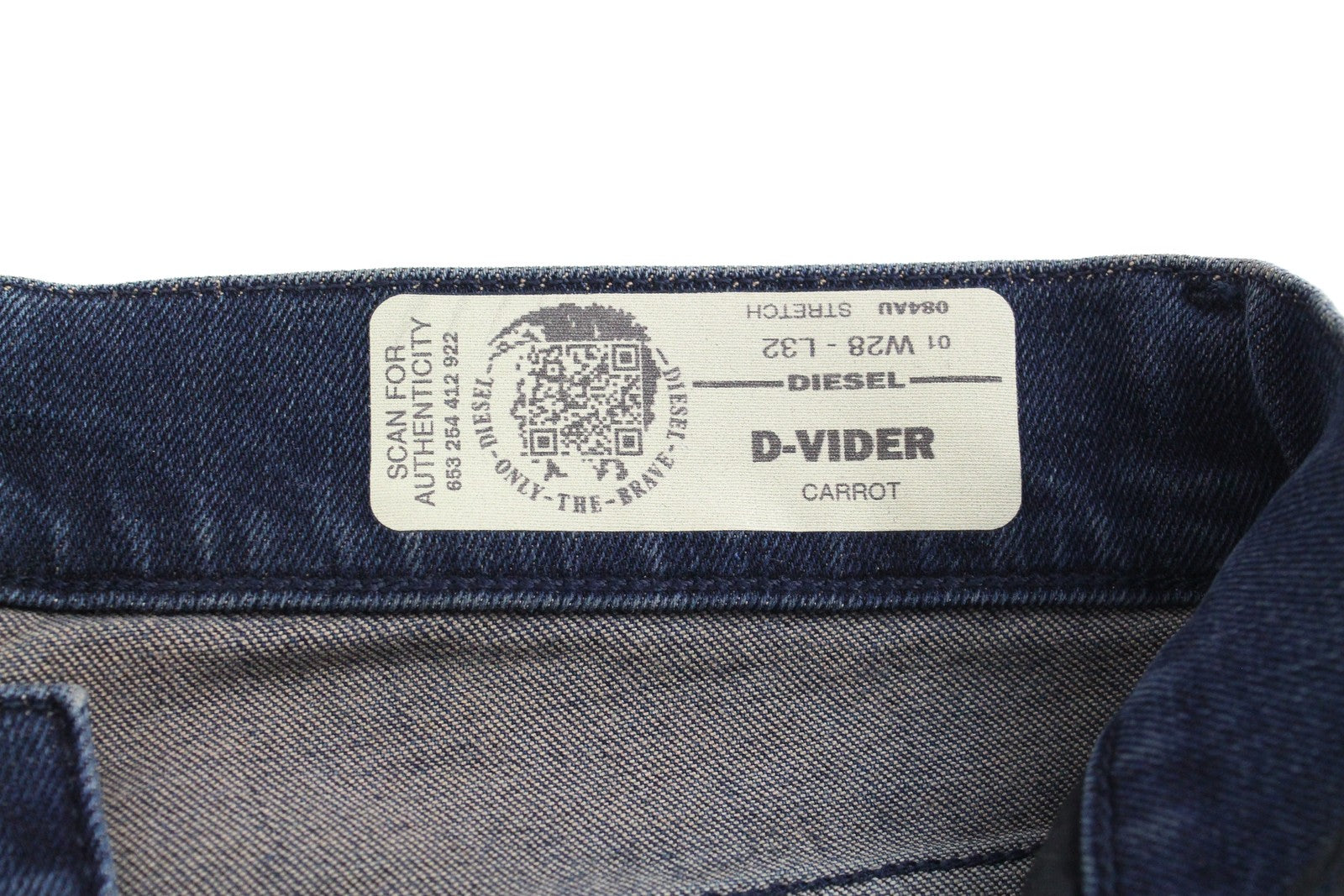 DIESEL D-Vider 084AU Men's Jeans W28/L32 Carrot Fit Stretch Blue 5P