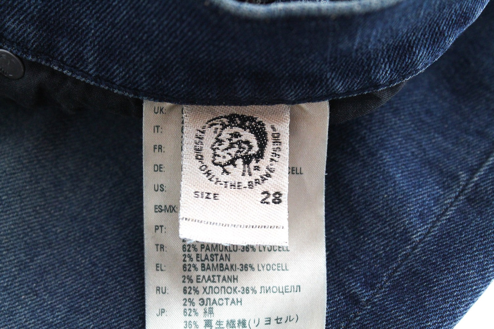 DIESEL D-Vider 084AU Men's Jeans W28/L32 Carrot Fit Stretch Blue Button