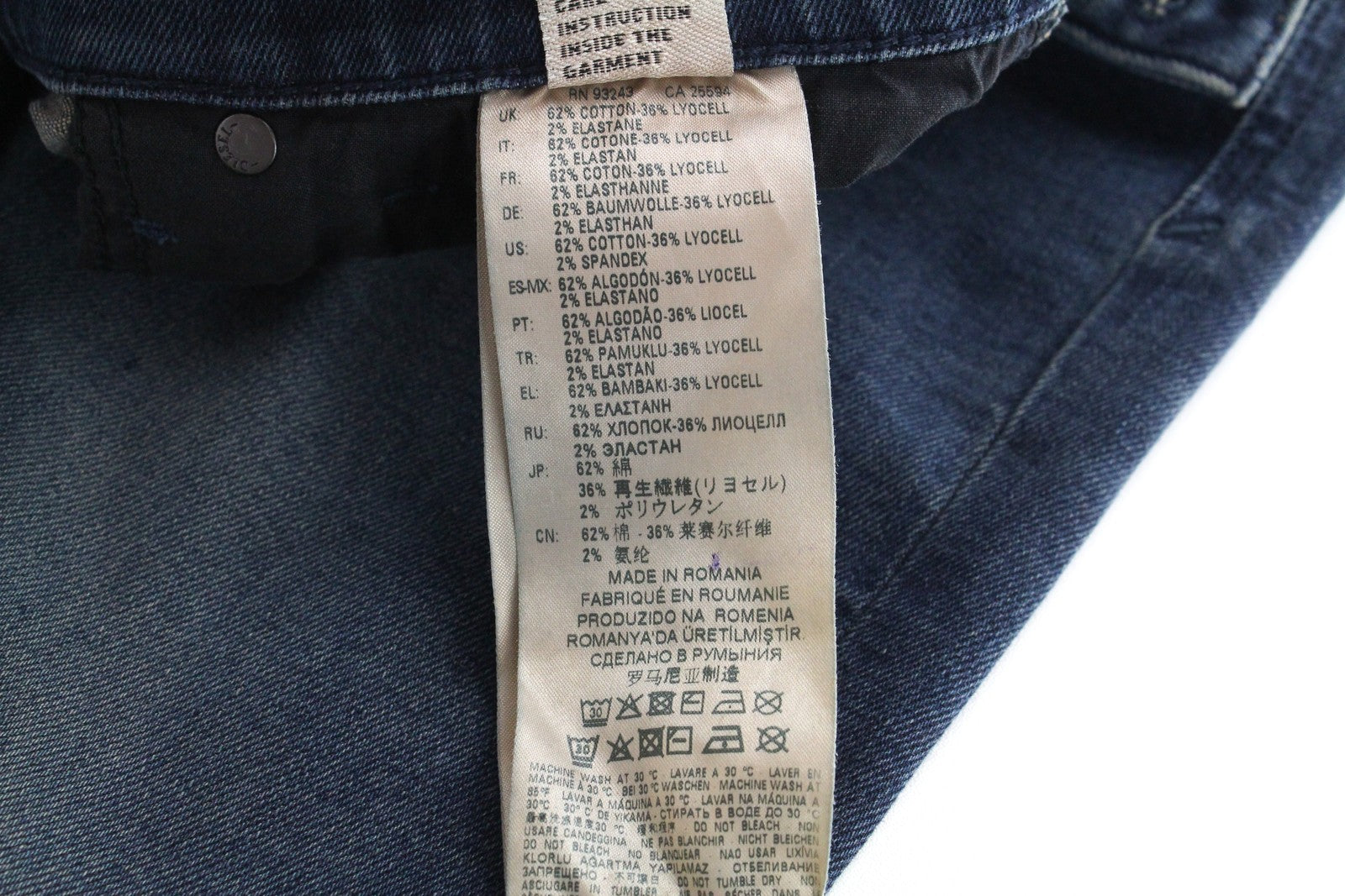 DIESEL D-Vider 084AU Men's Jeans W28/L32 Carrot Fit Stretch Blue Button