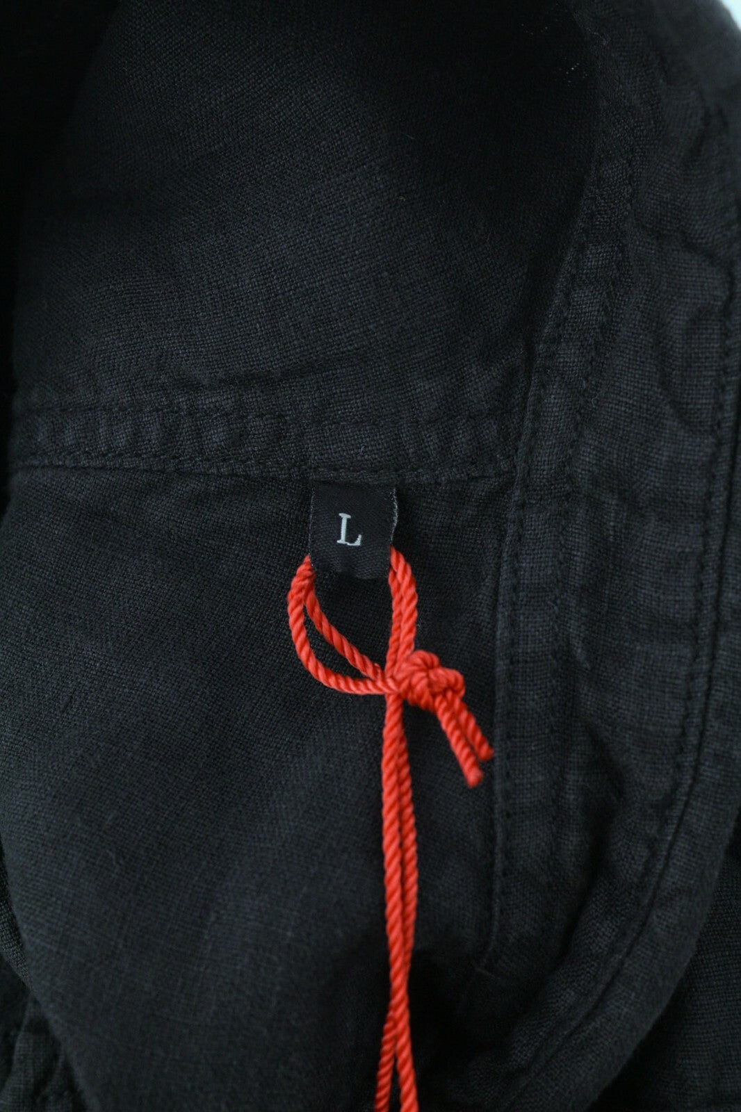 DIESEL S-East-Long-Lin Mens Shirt L Western Linen Spread Neck Black RRP€175