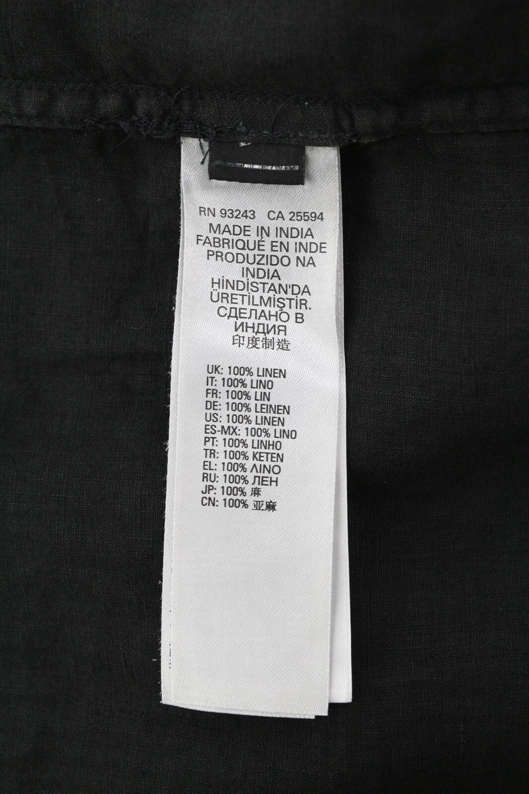 DIESEL S-East-Long-Lin Mens Shirt L Western Linen RRP€175 Spread Neck Black