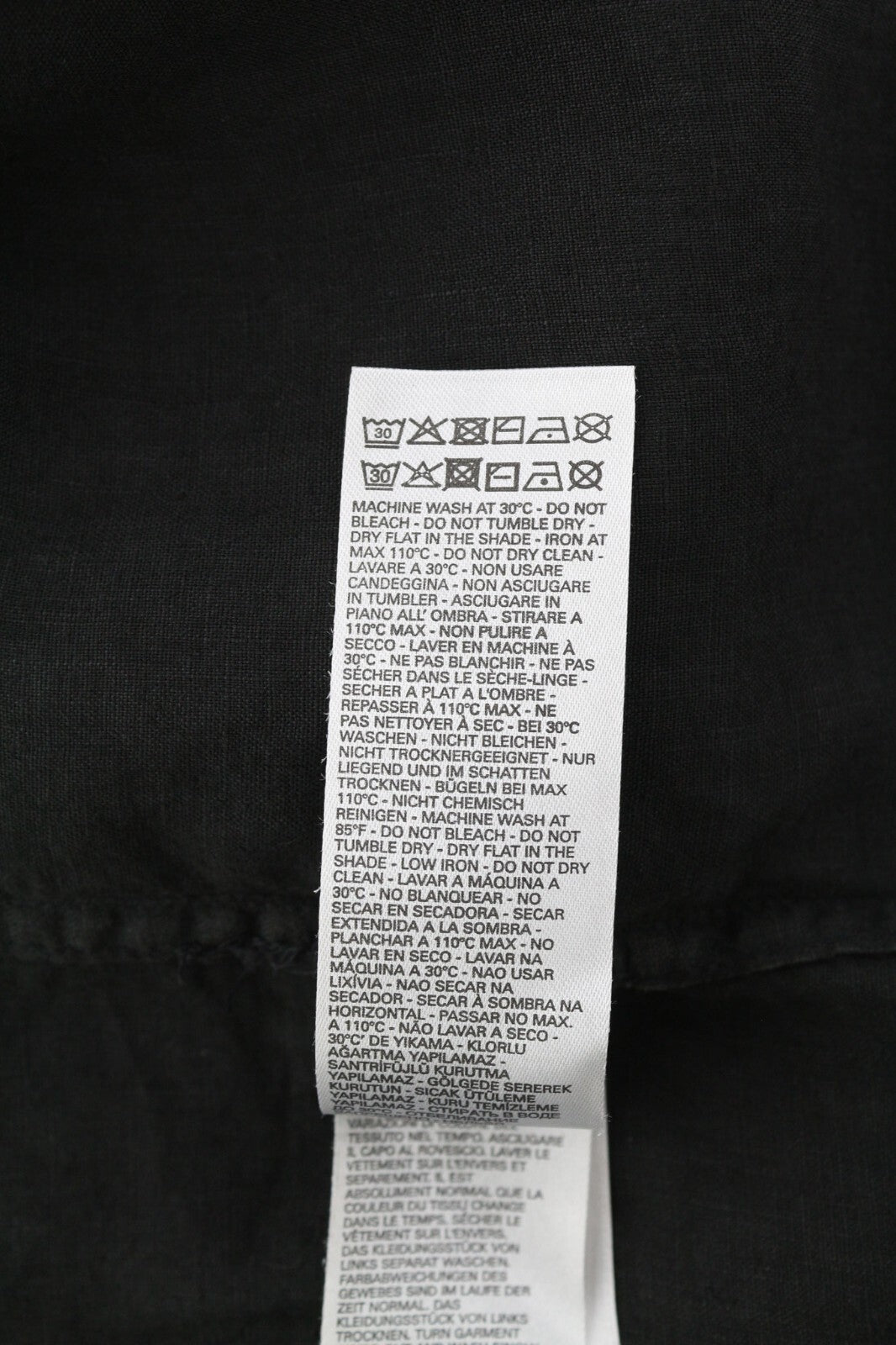 DIESEL S-East-Long-Lin Mens Shirt L Western Linen RRP€175 Spread Neck Black