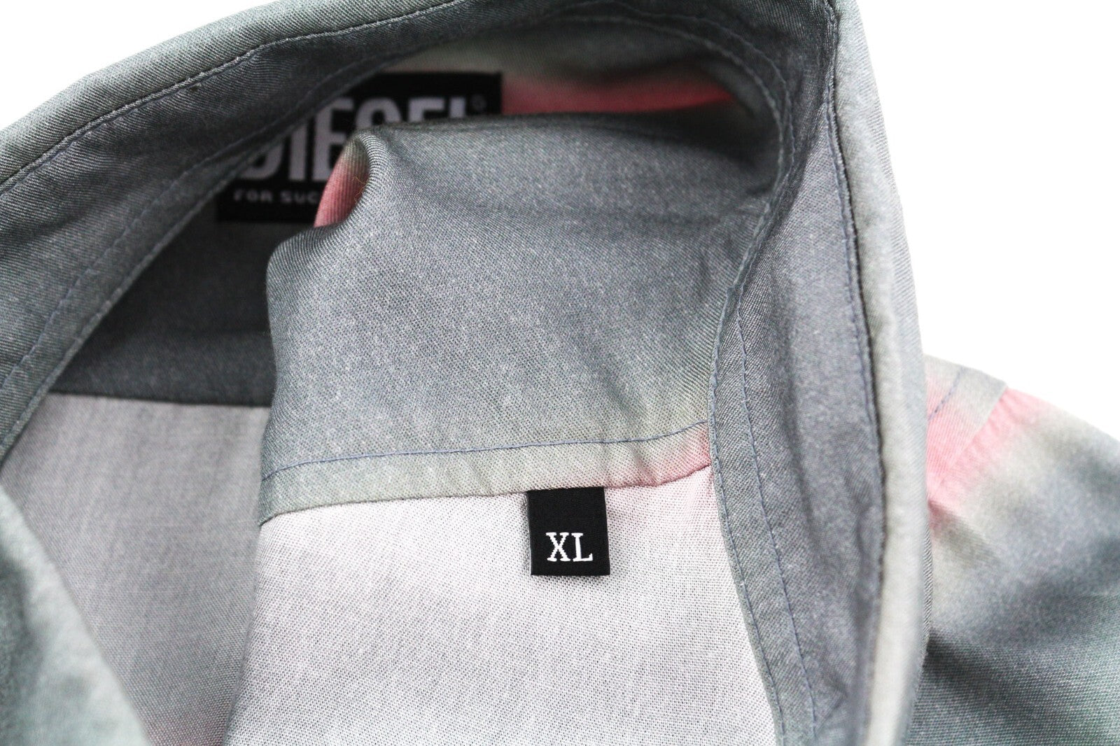 DIESEL S-Tucker-Stripe Mens Shirt XL  Patterned RRP€150 Spread Neck