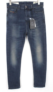 DIESEL D-Vider 084AU Men's Jeans W29/L32 Carrot Fit Stretch Blue Washed Denim
