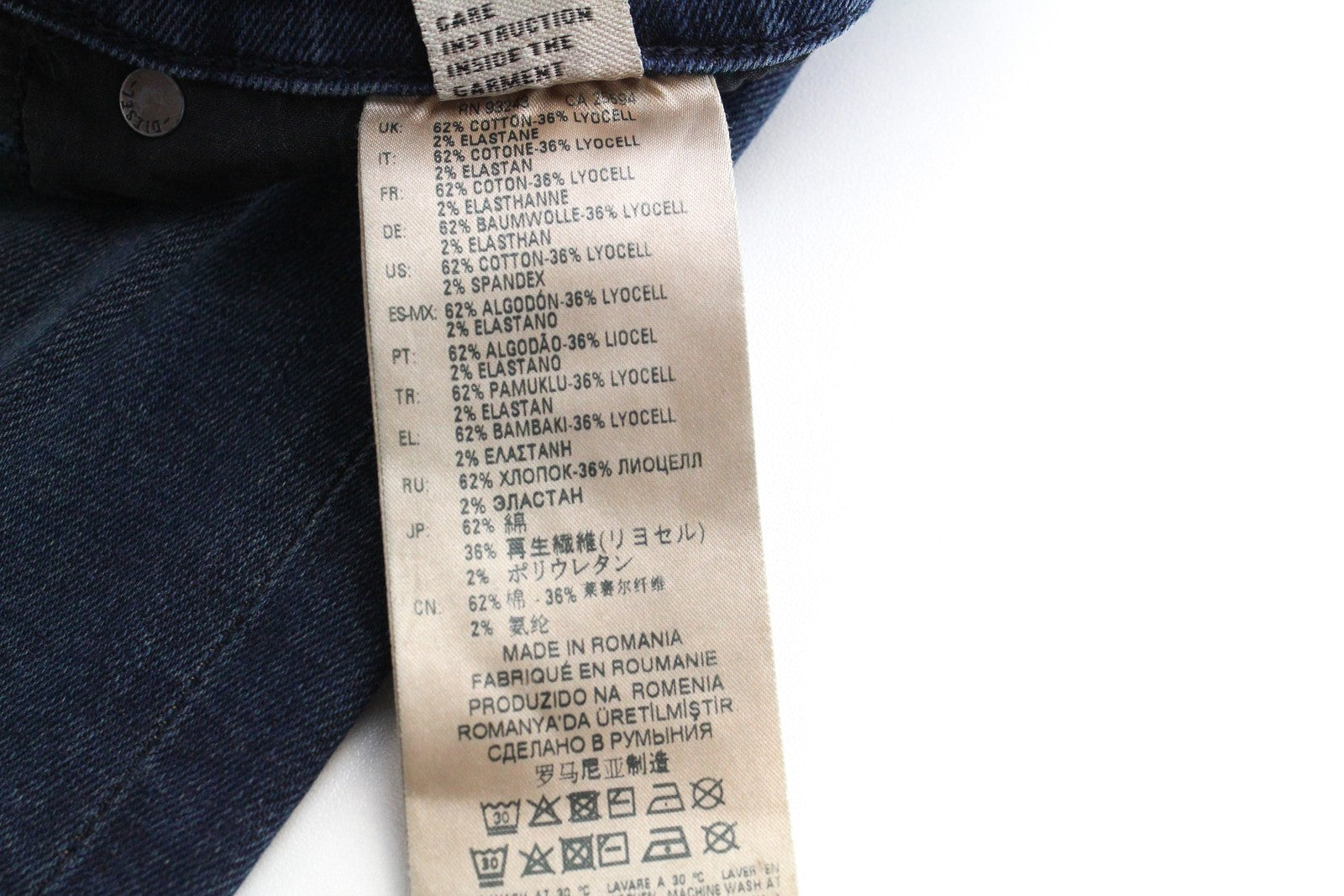 DIESEL D-Vider 084AU Men's Jeans W29/L32 Carrot Fit Stretch Blue Washed Denim