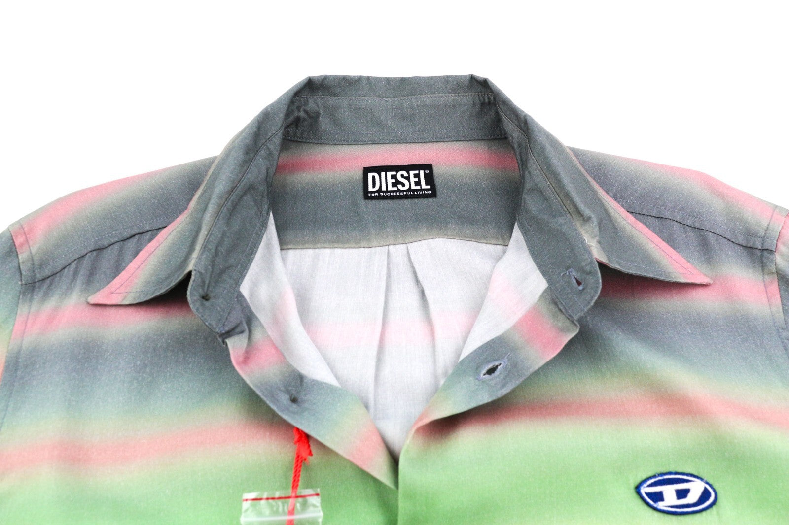 DIESEL S-Tucker-Stripe Mens Shirt 2XL Patterned Buttoned Spread Neck RRP€150