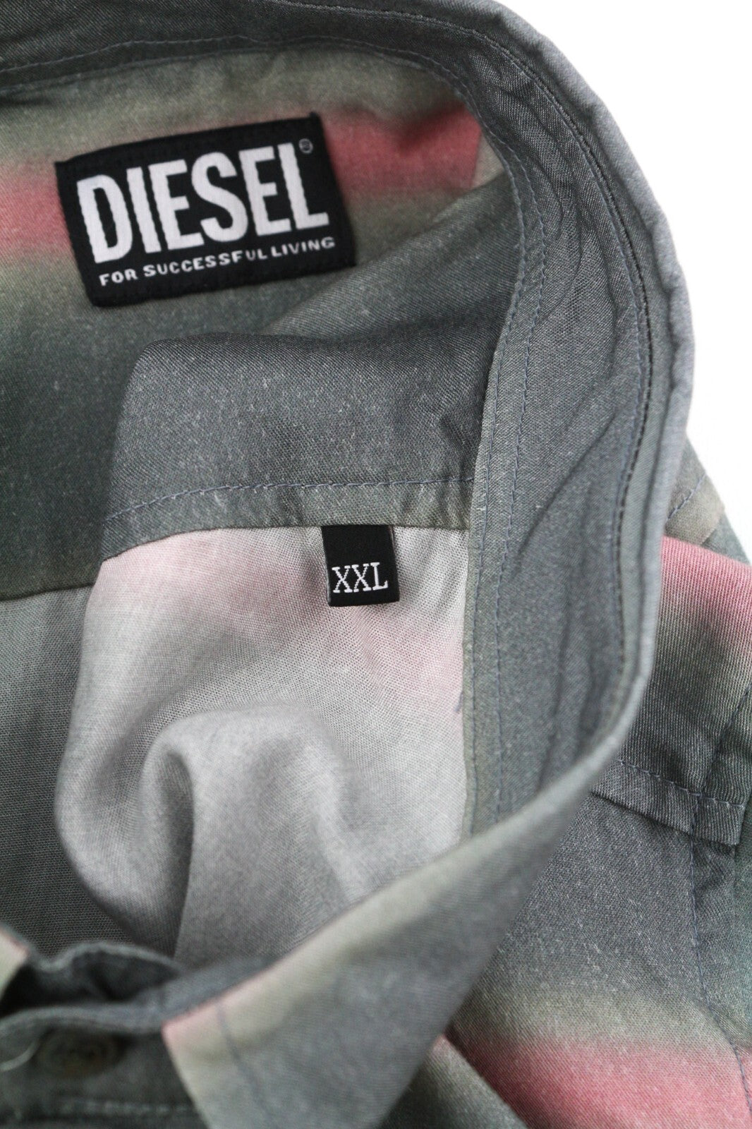 DIESEL S-Tucker-Stripe Mens Shirt 2XL Patterned Buttoned Spread Neck RRP€150