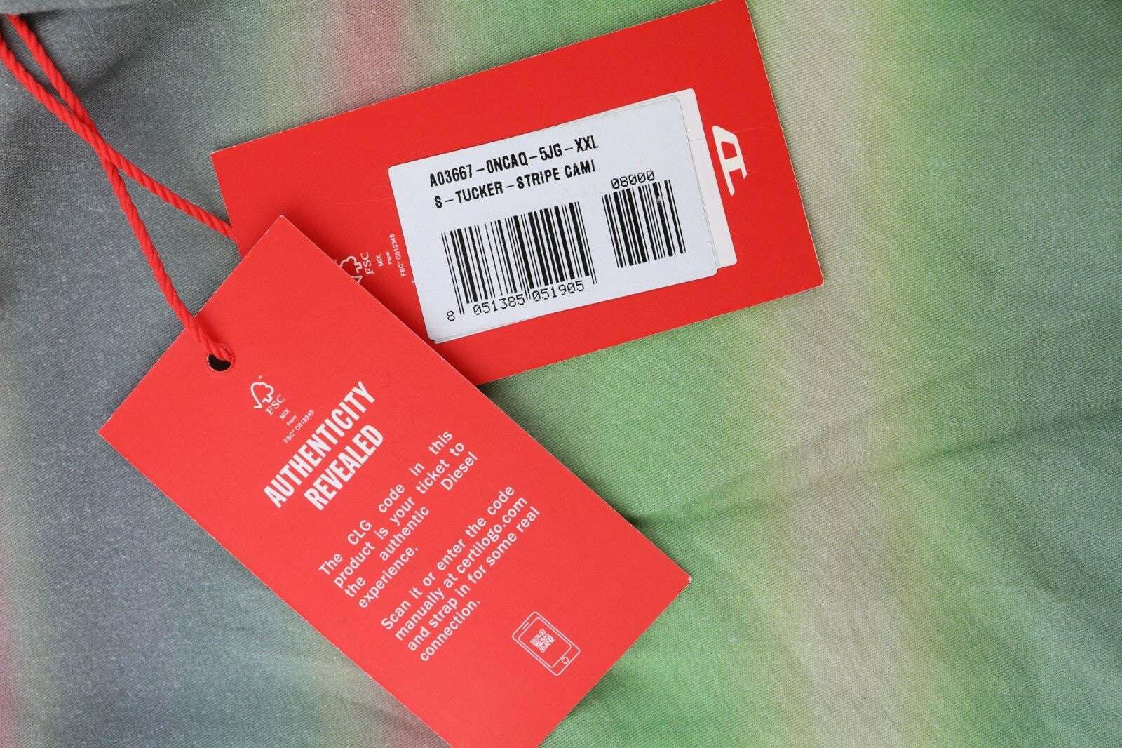 DIESEL S-Tucker-Stripe Mens Shirt 2XL Patterned Buttoned Spread Neck RRP€150