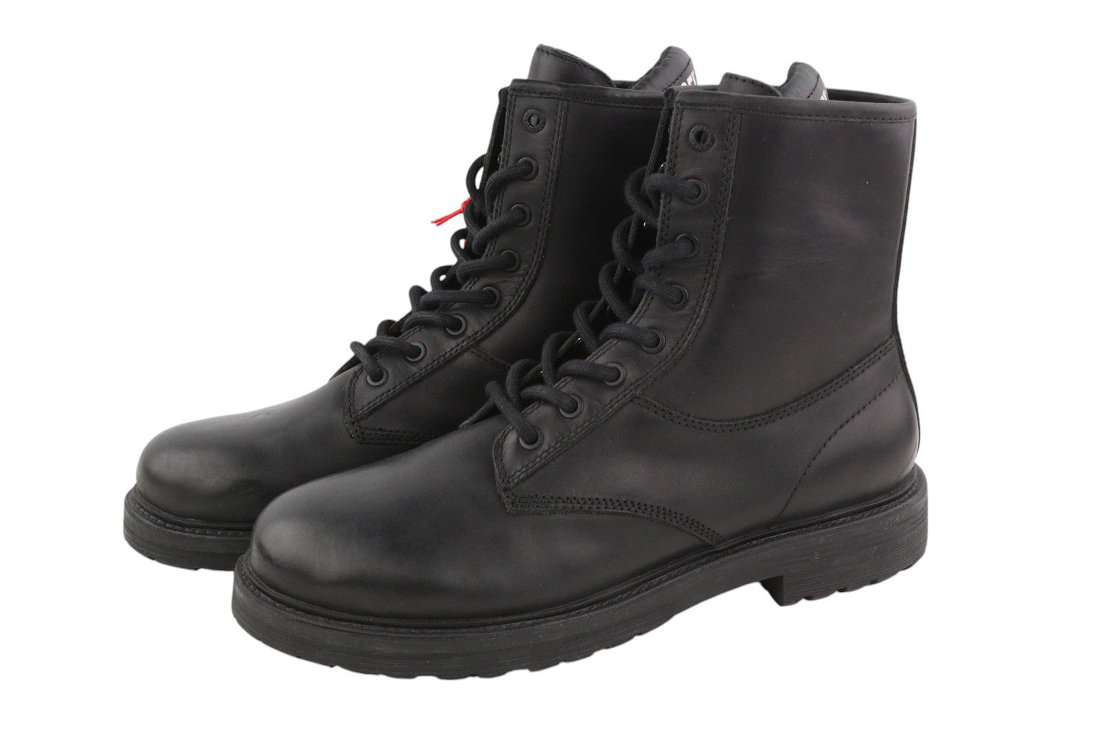 DIESEL D-Alabhama CB Men Boots EU43 Black Leather Mid Top Laced Almond RRP€295