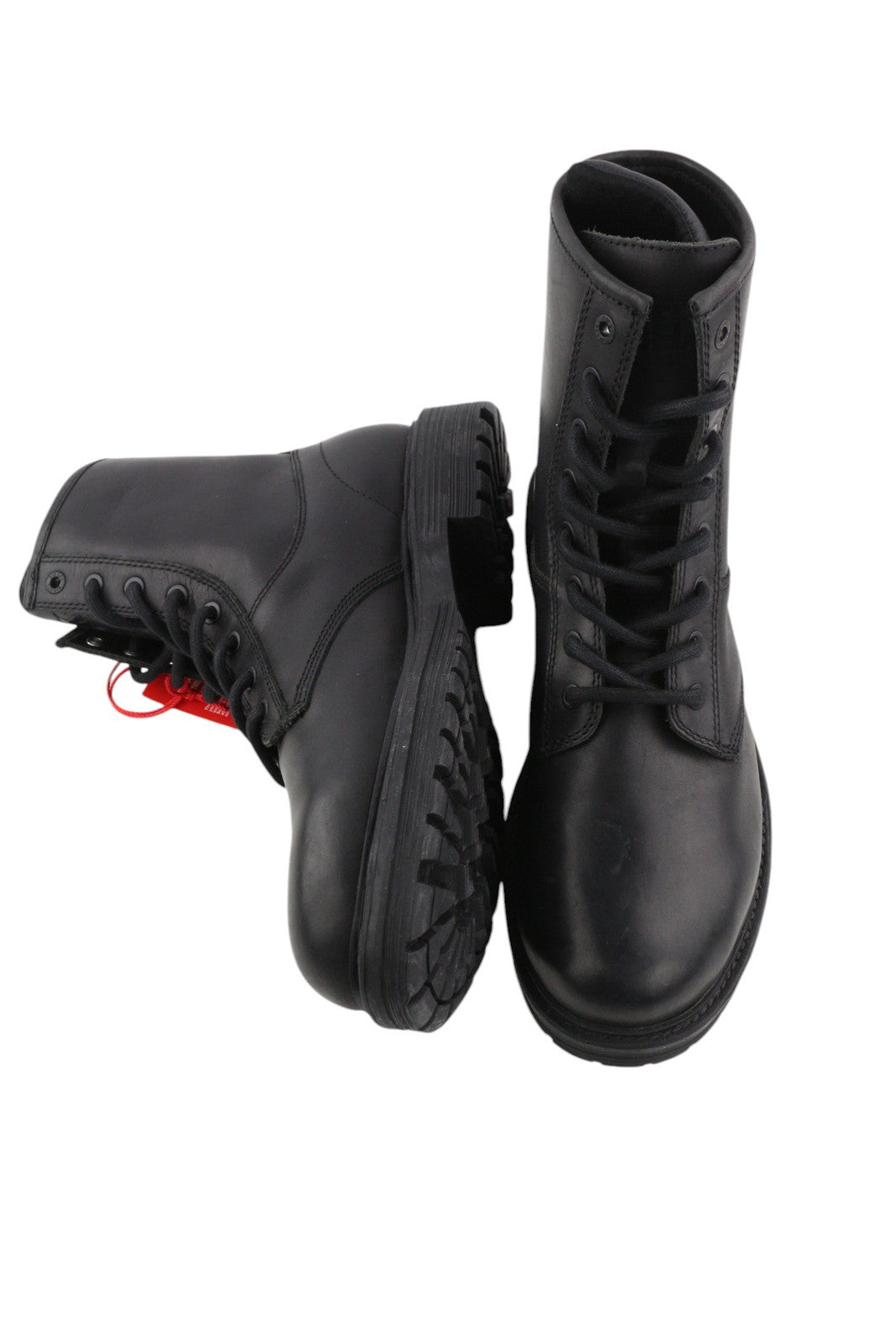 DIESEL D-Alabhama CB Men Boots EU43 Black Leather Mid Top Laced Almond RRP€295