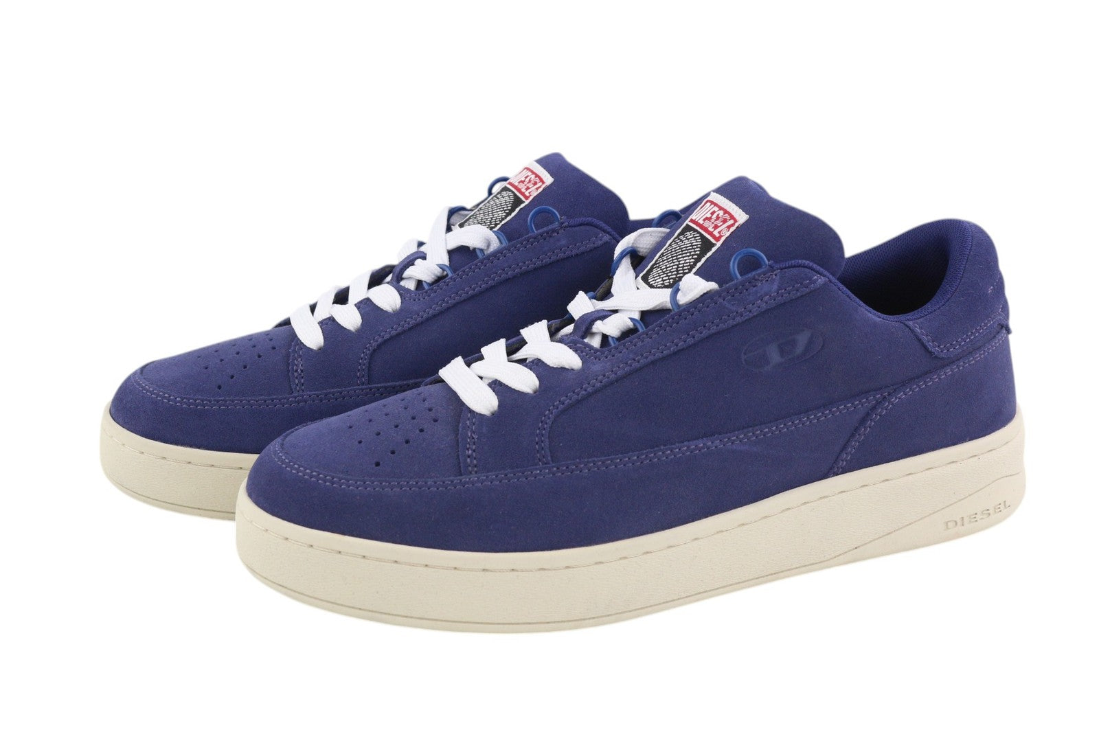 DIESEL S-Sinna Low Mens Sneakers EU42 Blue Cow Leather RRP€160 Lace Up Trainers