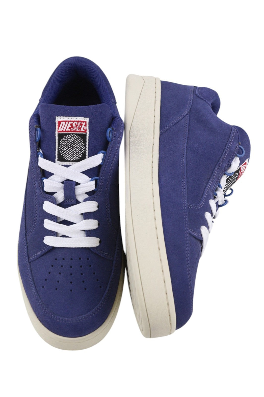 DIESEL S-Sinna Low Mens Sneakers EU42 Blue Cow Leather RRP€160 Lace Up Trainers