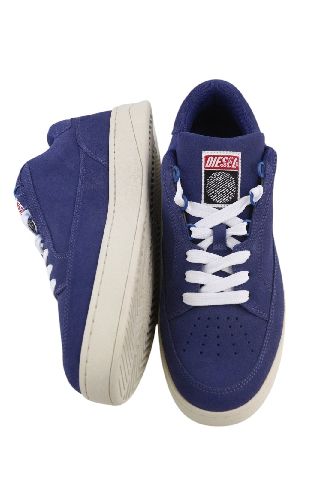 DIESEL S-Sinna Low Mens Sneakers EU42 Blue Cow Leather RRP€160 Lace Up Trainers