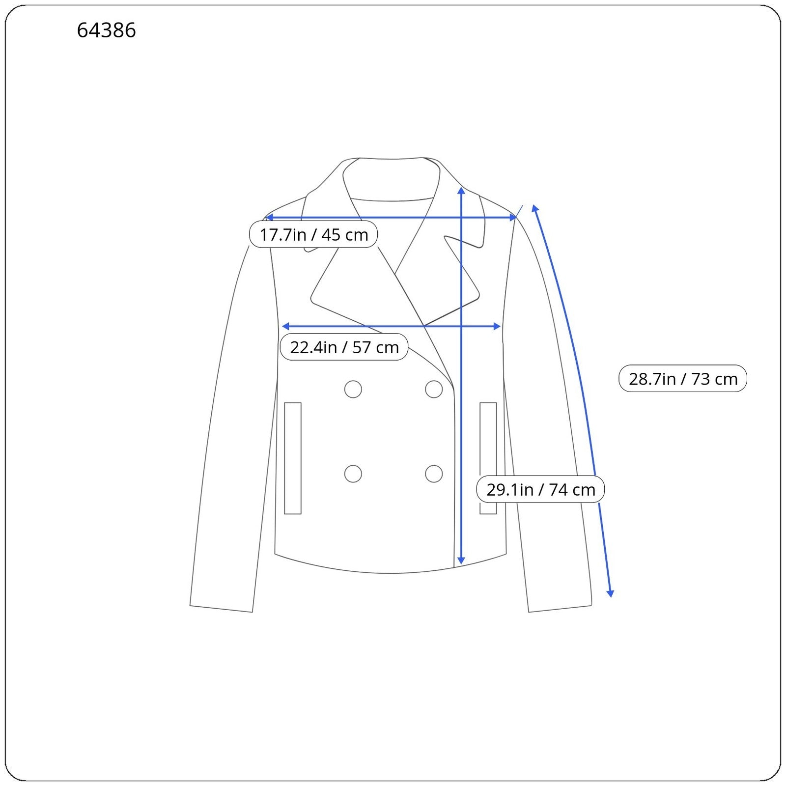 REPLAY Men's Jacket XL Navy Wool Blend Double Collar Lined RRP€329