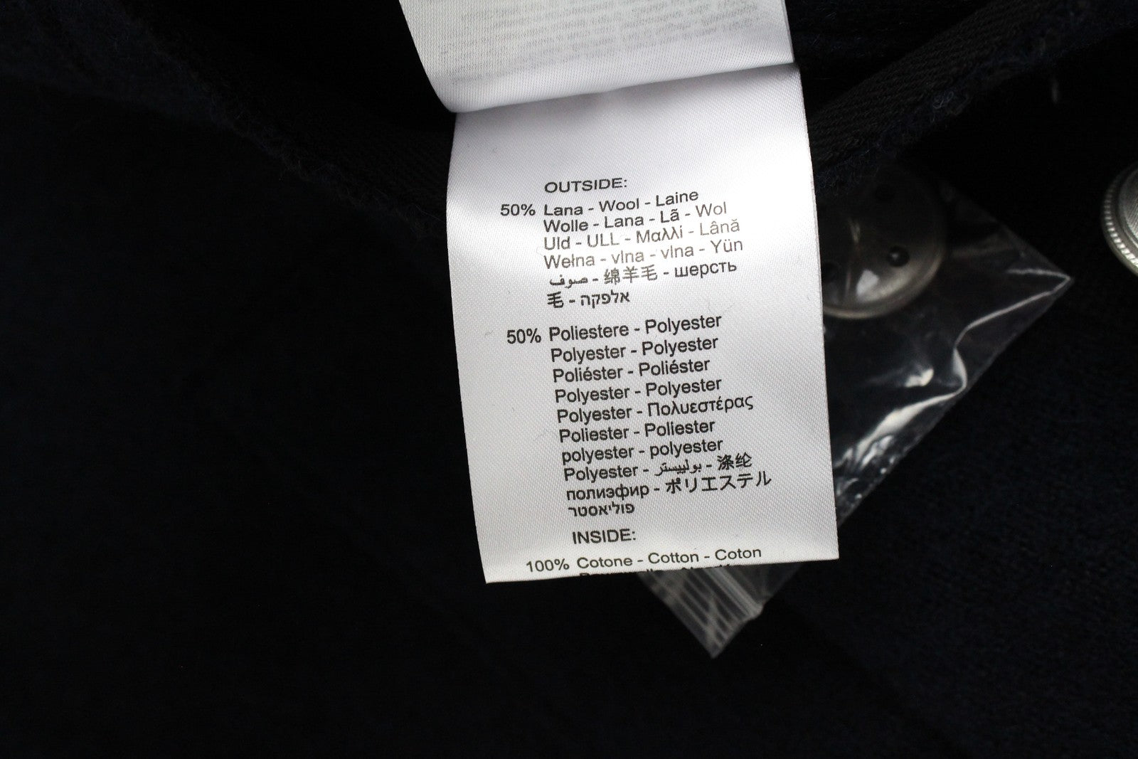 REPLAY Men's Jacket XL Navy Wool Blend Double Collar Lined RRP€329