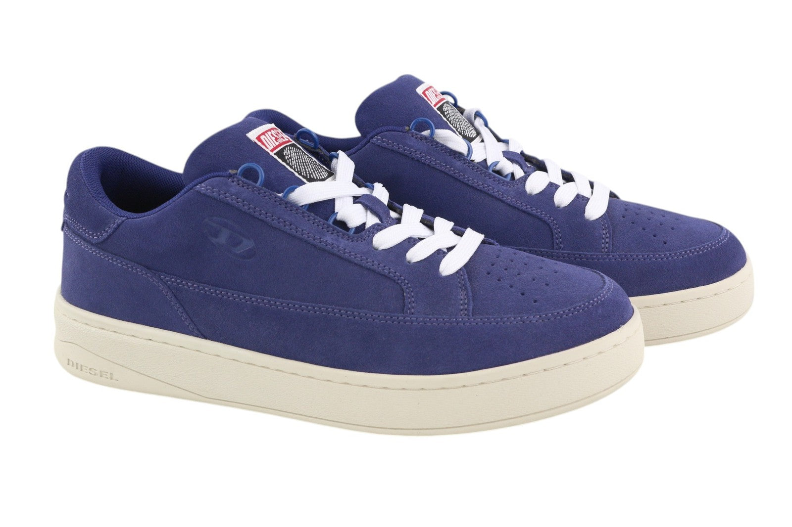 DIESEL S-Sinna Low Mens Sneakers EU45 Blue Cow Leather RRP€160 Lace Up Trainers