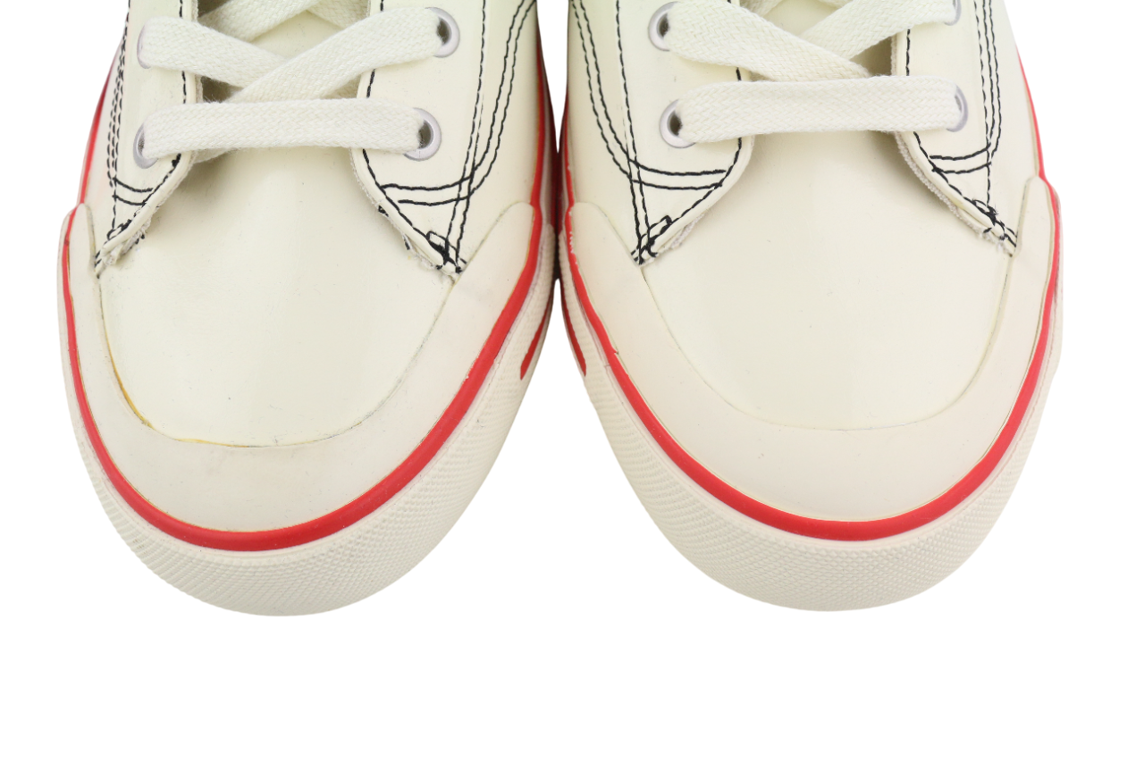 DIESEL S-Athos Low Mens Sneakers EU44 White Coated Lace Up RRP€160 Trainers