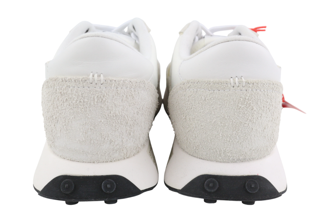 DIESEL S-Racer-Lc Mens Sneakers EU42 White Leather RRP€195 Lace Trainers