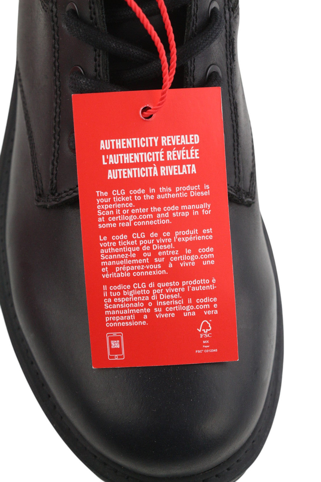 DIESEL D-Alabhama CB Men Boots EU44 Black Leather RRP295 Laced Almond Toe Dark