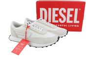 DIESEL S-Racer-Lc Mens Sneakers EU41 White Leather RRP€195 Lace Trainers