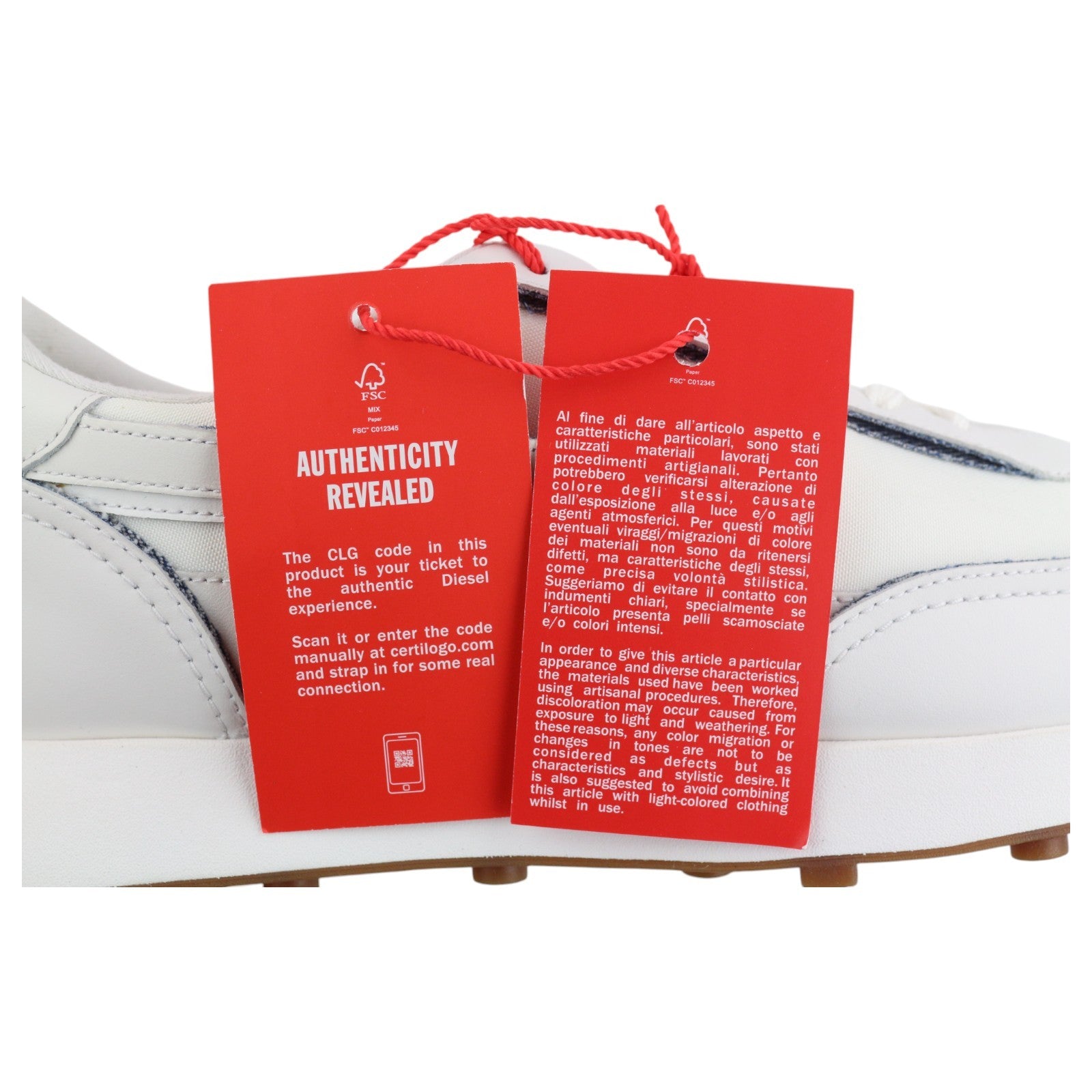 DIESEL S-Racer LC Men Sneakers EU44 White Suede Leather RRP€195 Trainers