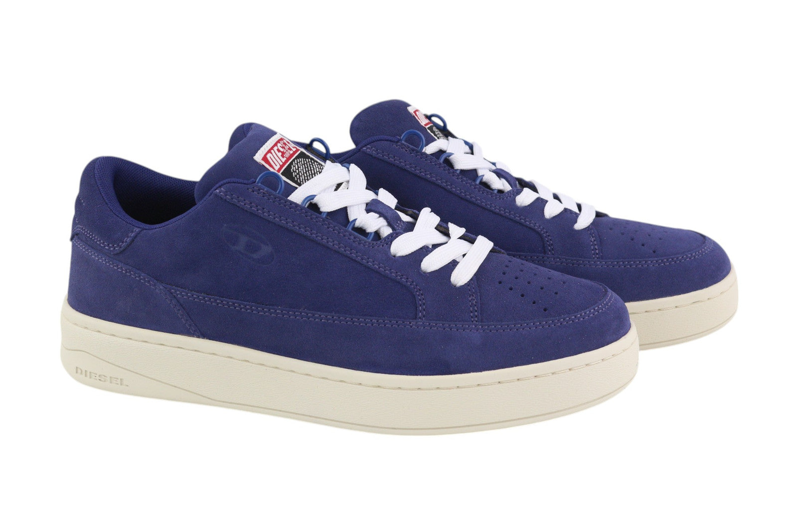 DIESEL S-Sinna Low Men Sneakers EU41 Mid Blue Cow Leather Low RRP€160 Trainers