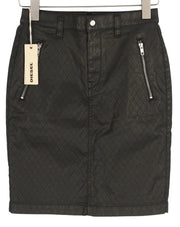 DIESEL De-Frank 0668Z Women Skirt W24 Glitter Black Shiny Embroidered RRP€175