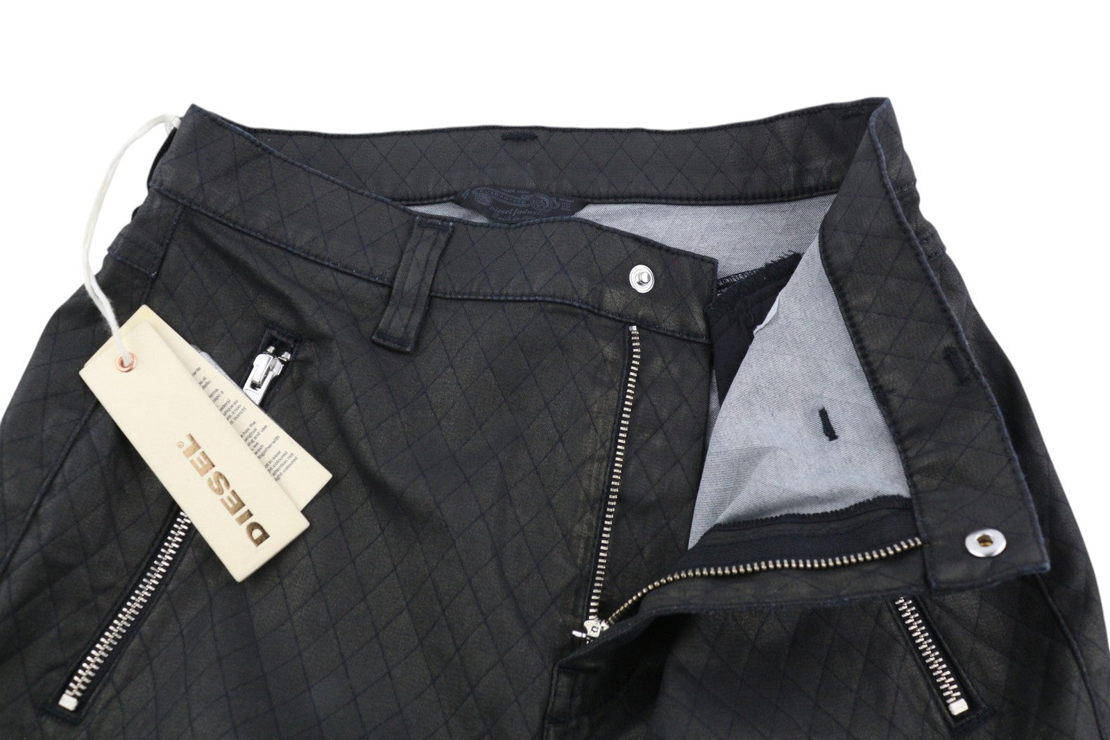 DIESEL De-Frank 0668Z Women Skirt W24 Glitter Black Shiny Embroidered RRP€175