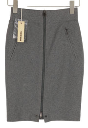 DIESEL O-Vita Women Skirt W24 Melange Grey Pencil Fitted Zipper Pockets RRP€130