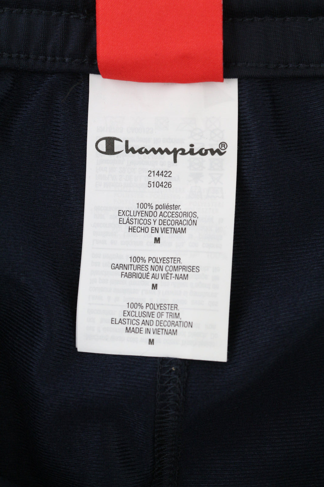 CHAMPION 214422 Men Trousers M Navy Blue Pull On Sweatpants Joggers Casual
