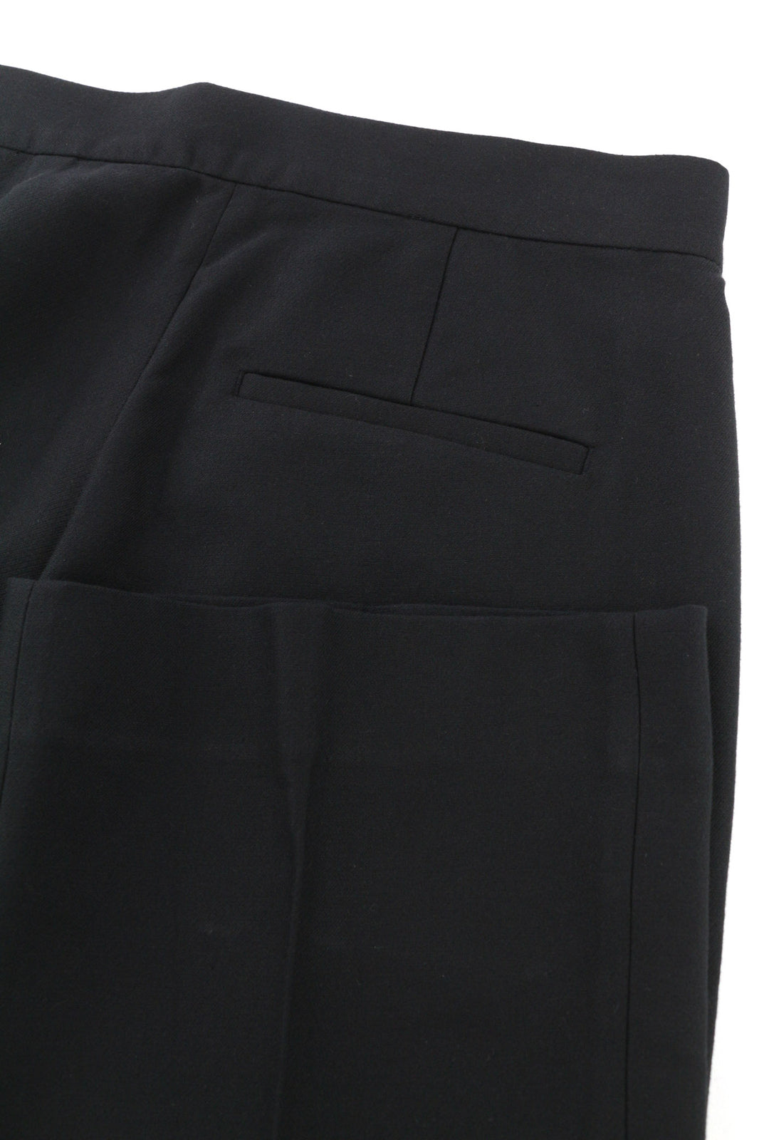 SANDRO Women Trousers 36 Black Cotton Blend Pleated Front Classic Formal