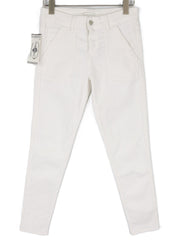 CIMARRON Claudie Women Trousers W25 White Slim Fit Cotton Stretch Casual