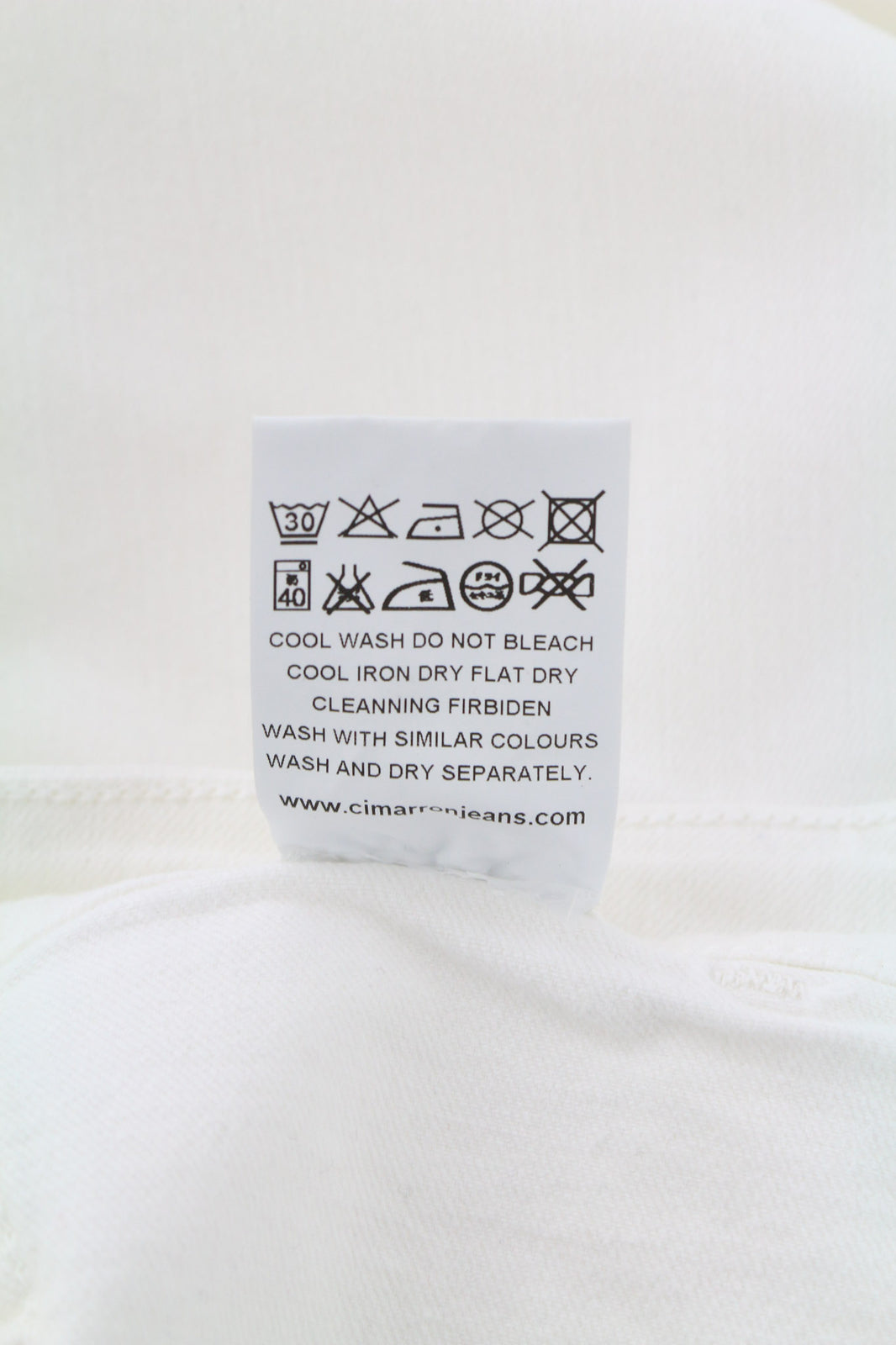 CIMARRON Claudie Women Trousers W25 White Slim Fit Cotton Stretch Casual