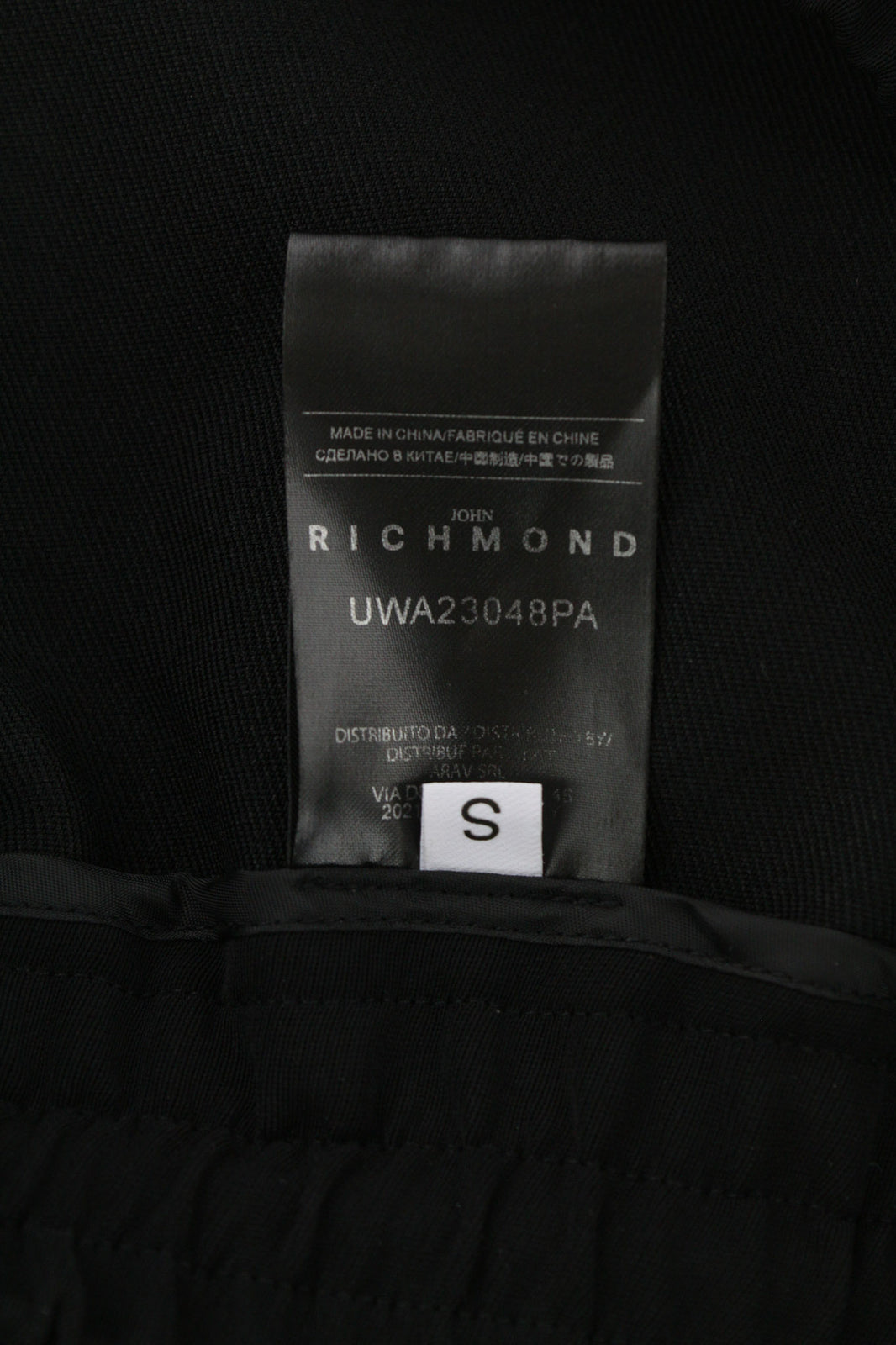 JOHN RICHMOND Women Trousers S Black Stretch Pull On Leisure Drawstrings Casual