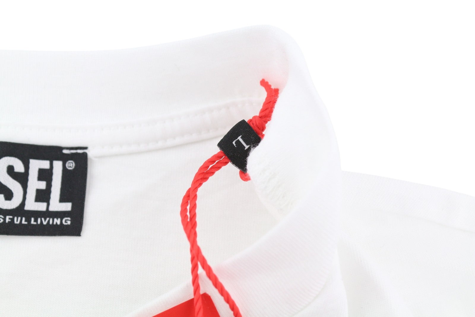 DIESEL D-Egor-New-Ita-Foil Women Dress L White Short Sleeve Tricot Casual Mini