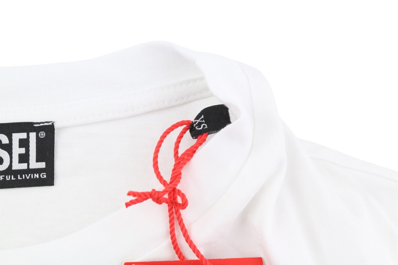 DIESEL D-Egor-New-Ita-Foil Women Dress XS White Short Sleeve Tricot Casual Mini