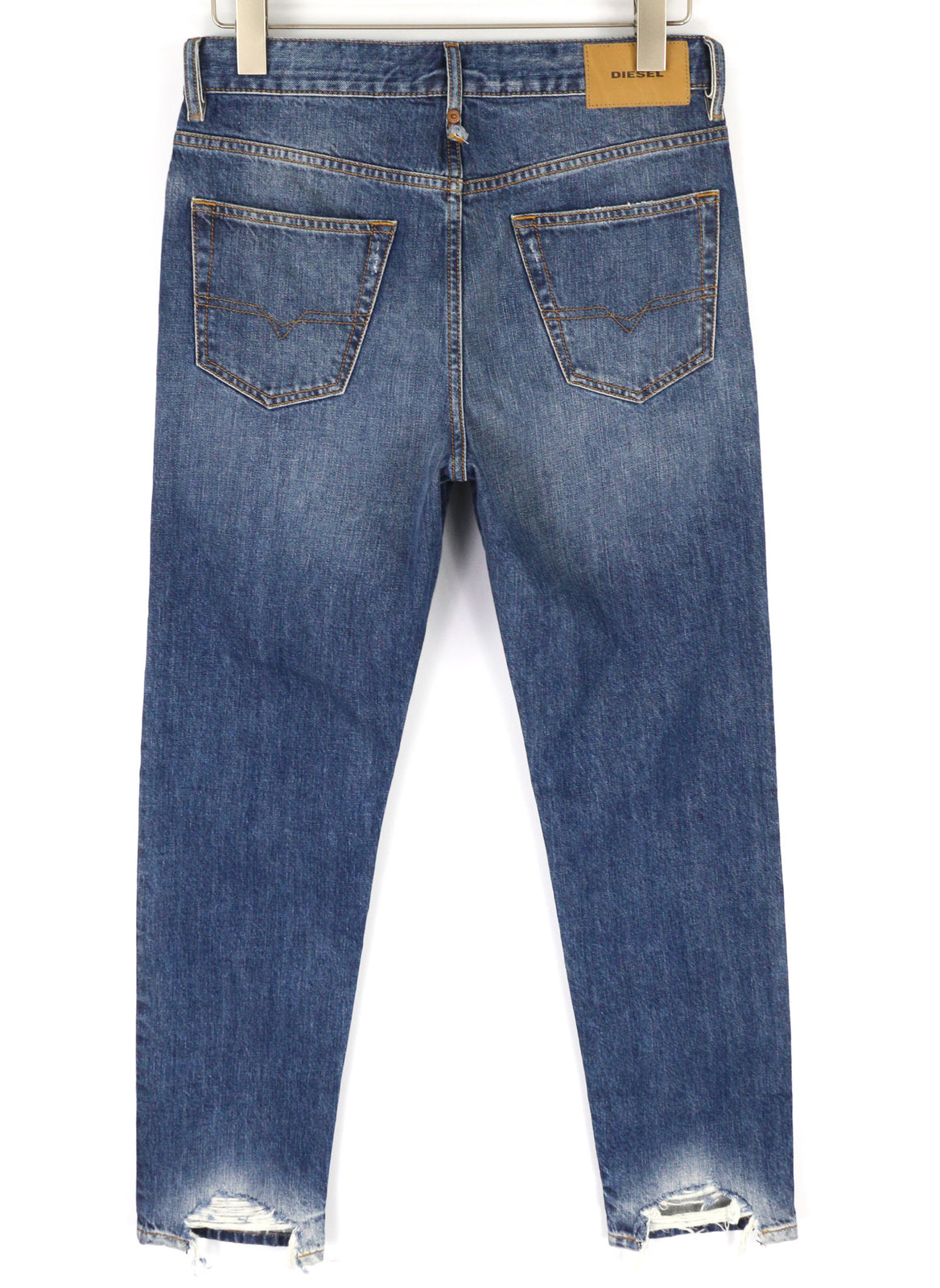 DIESEL Mharky-B 085AG Men Jeans W29/L32 Slim Skinny Fit Washed Blue Pure Cotton