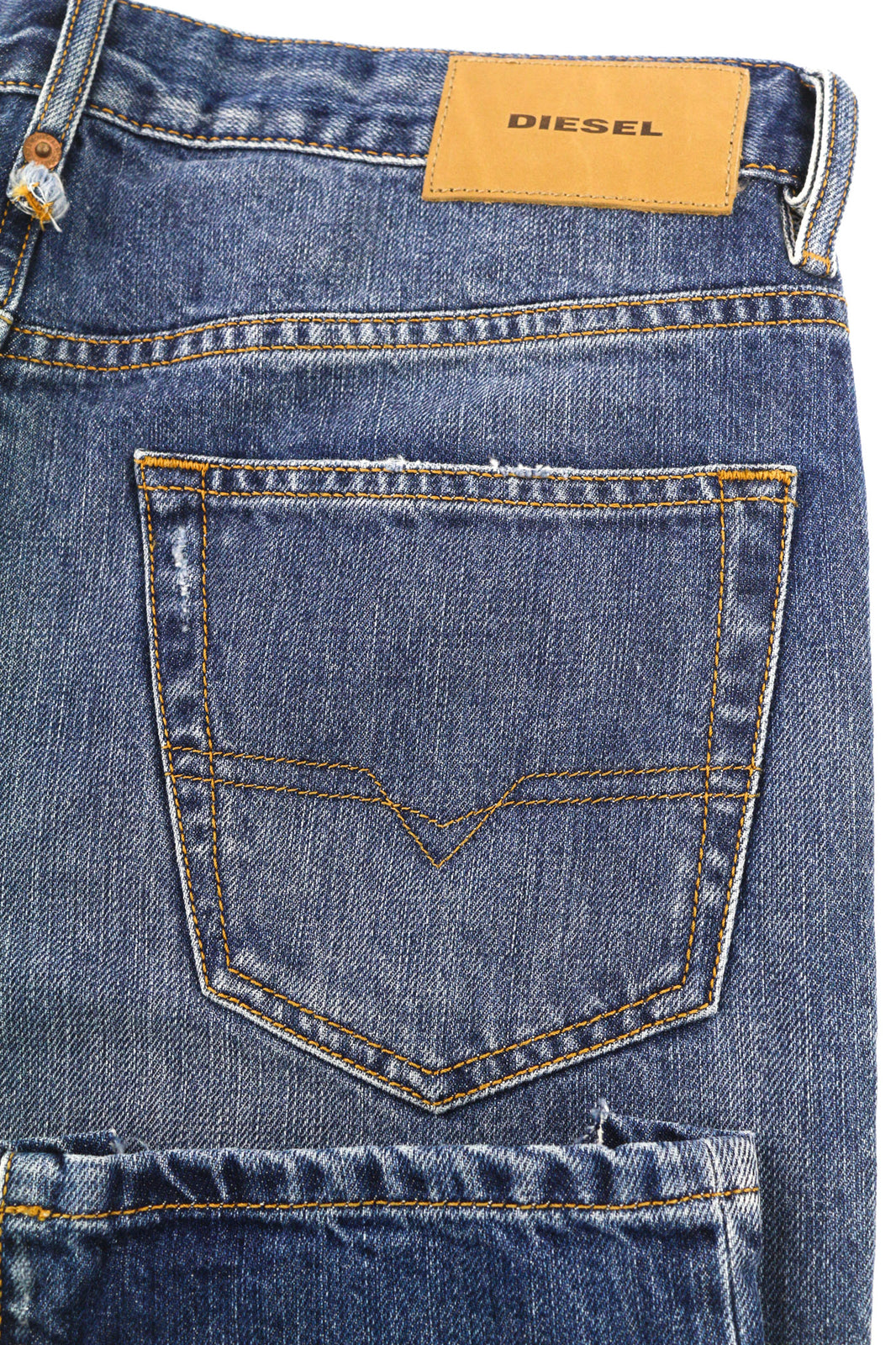 DIESEL Mharky-B 085AG Men Jeans W29/L32 Slim Skinny Fit Washed Blue Pure Cotton