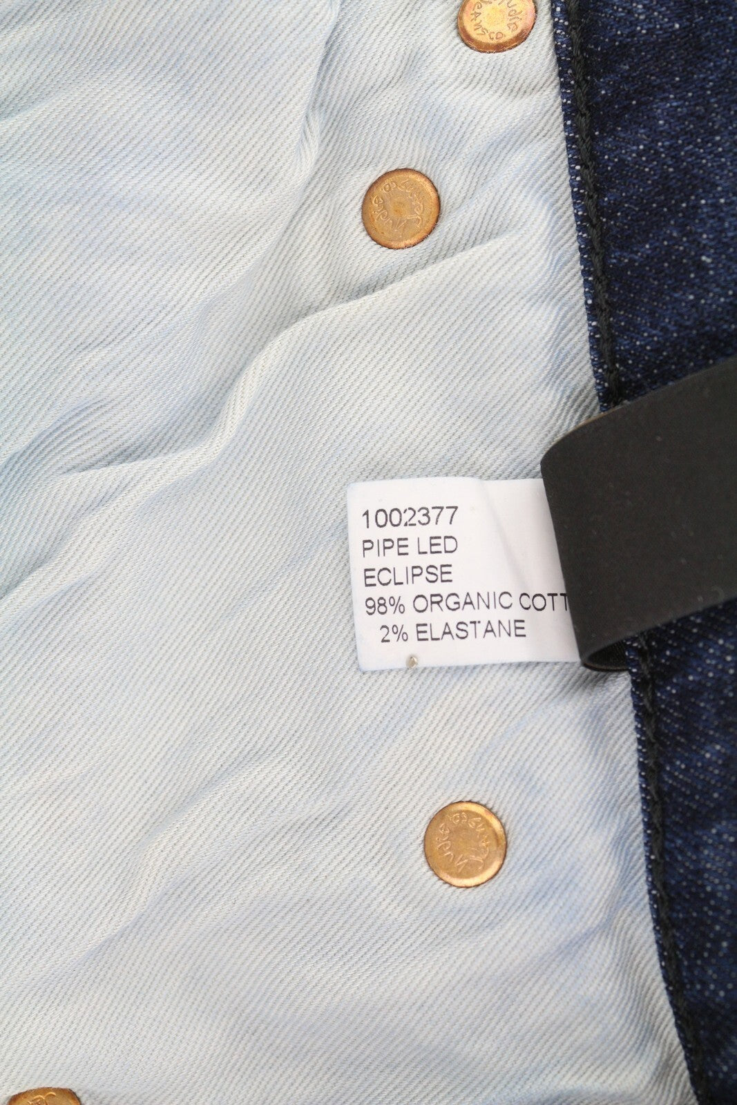 NUDIE JEANS Pipe Led Men Shorts W34 Washed Denim Blue Zip Fly Organic Pockets