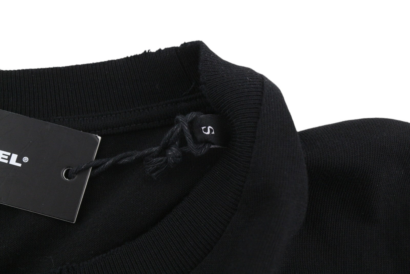 DIESEL T-Just-Ls-J3 Men T-Shirt S Black Patterned Crew Neck Long Sleeve RRP€140