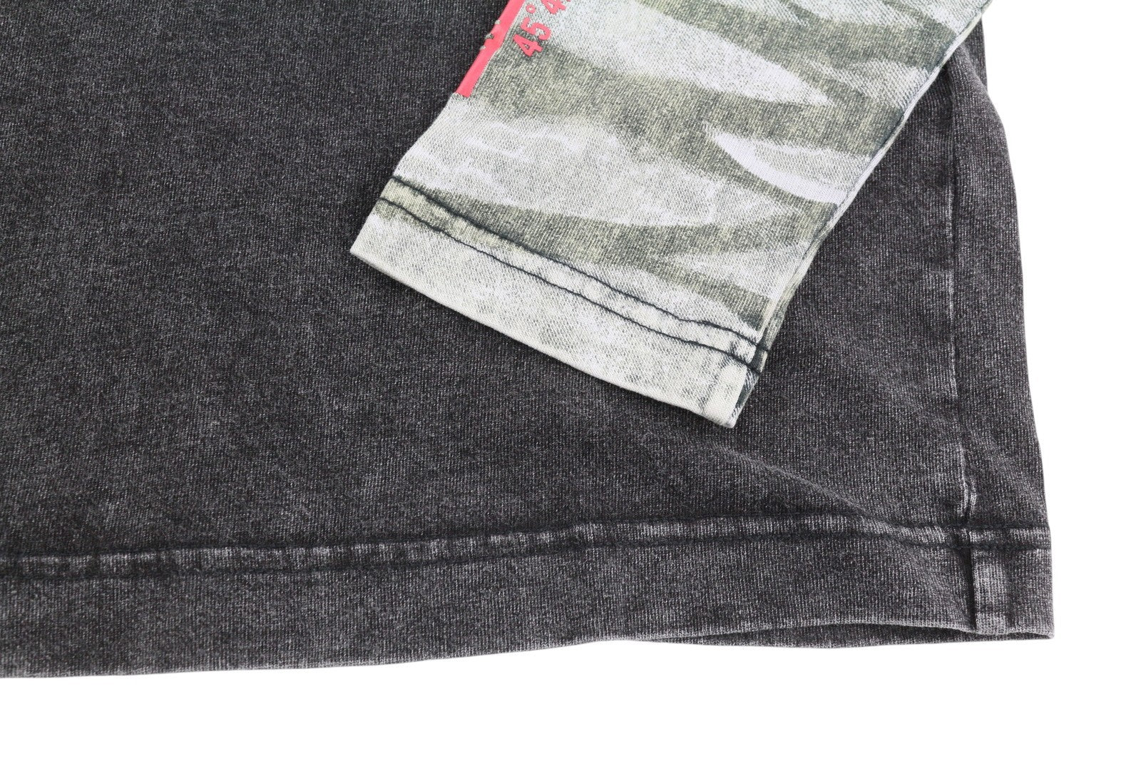 DIESEL T-Schul Men T-Shirt S Washed Black Oversized Crew Neck RRP€195