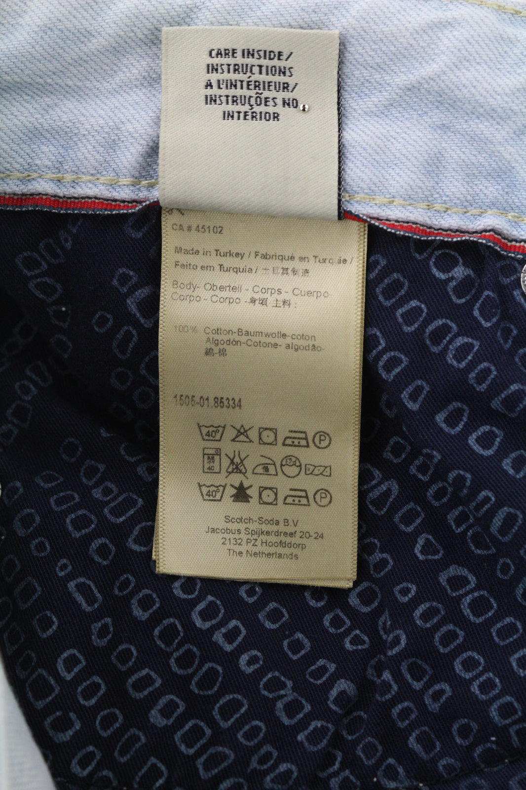 SCOTCH & SODA Ralston Men Jeans W28/L32 Regular Fit Light Blue Pure Cotton