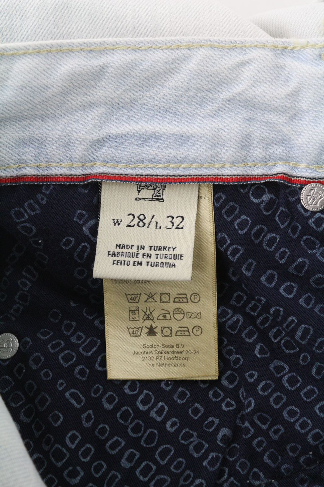 SCOTCH & SODA Ralston Men Jeans W28/L32 Regular Fit Light Blue Pure Cotton