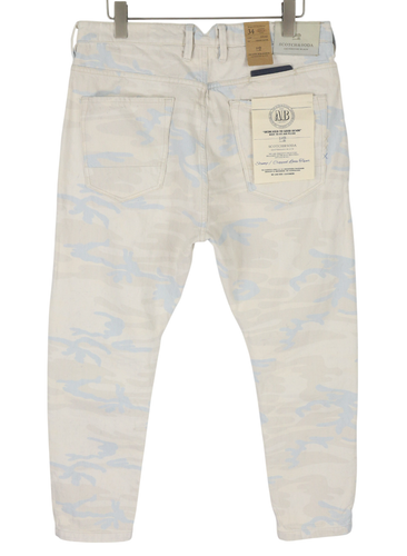 SCOTCH & SODA Stump Men Jeans W34 Cropped Loose Taper Pure Cotton Grey Patterned