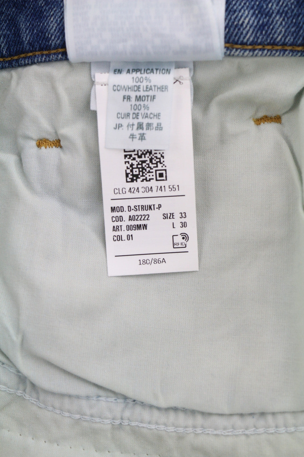 DIESEL 2019 D-Strukt 009MW Men Jeans W33/L30 Slim Fit Mid Waist Ripped RRP€195