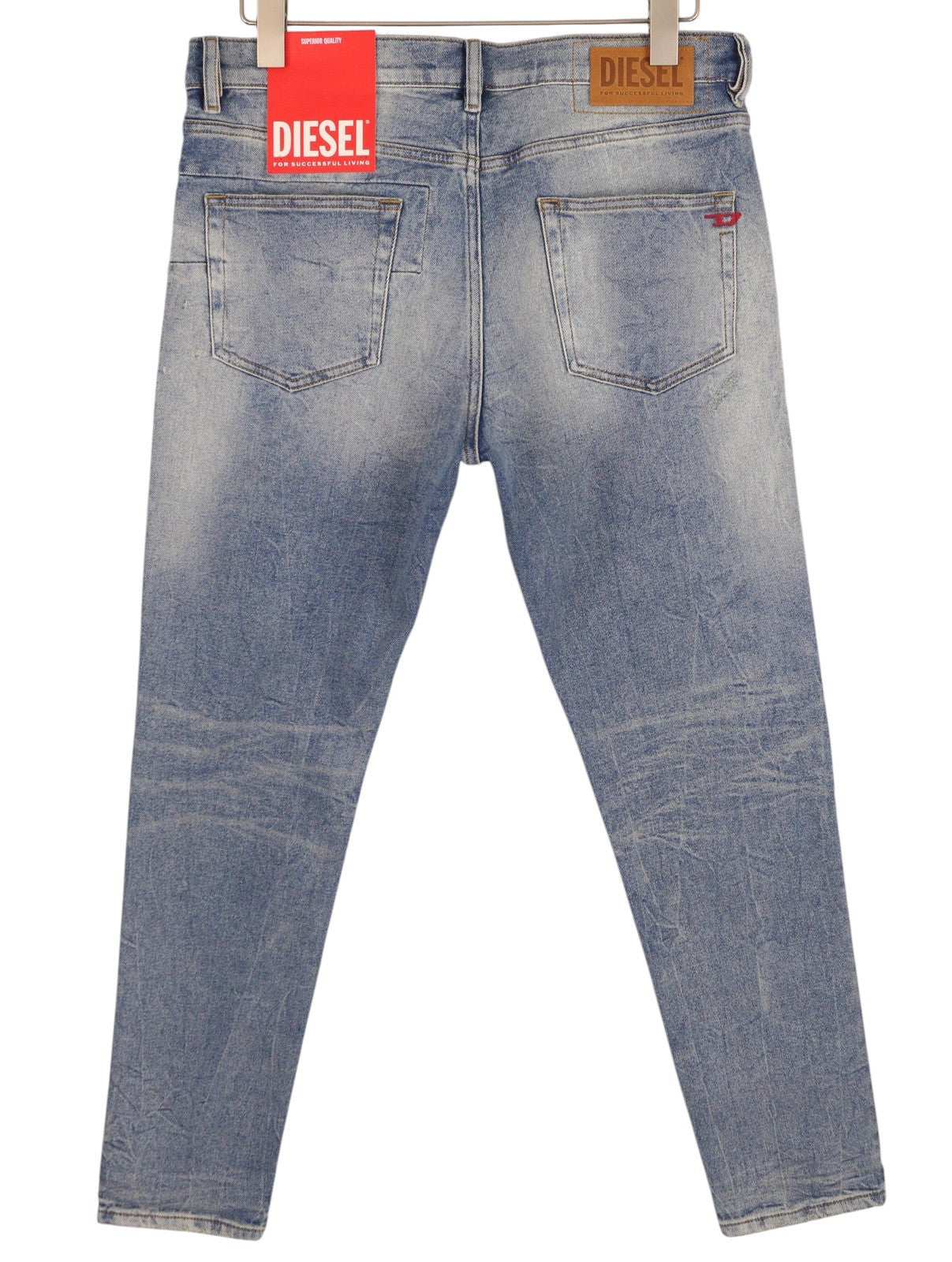 DIESEL 2019 D-Strukt 009MW Men Jeans W33/L30 Slim Fit Mid Waist Ripped RRP€195