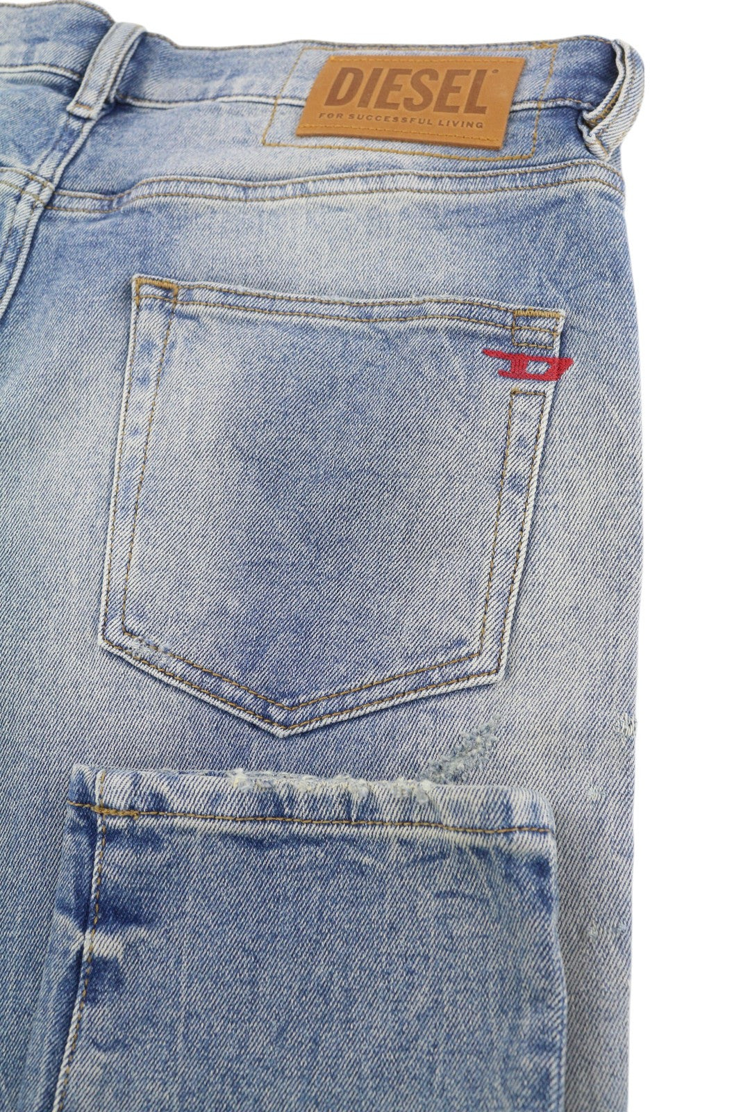 DIESEL 2019 D-Strukt 009MW Men Jeans W33/L30 Slim Fit Mid Waist Ripped RRP€195