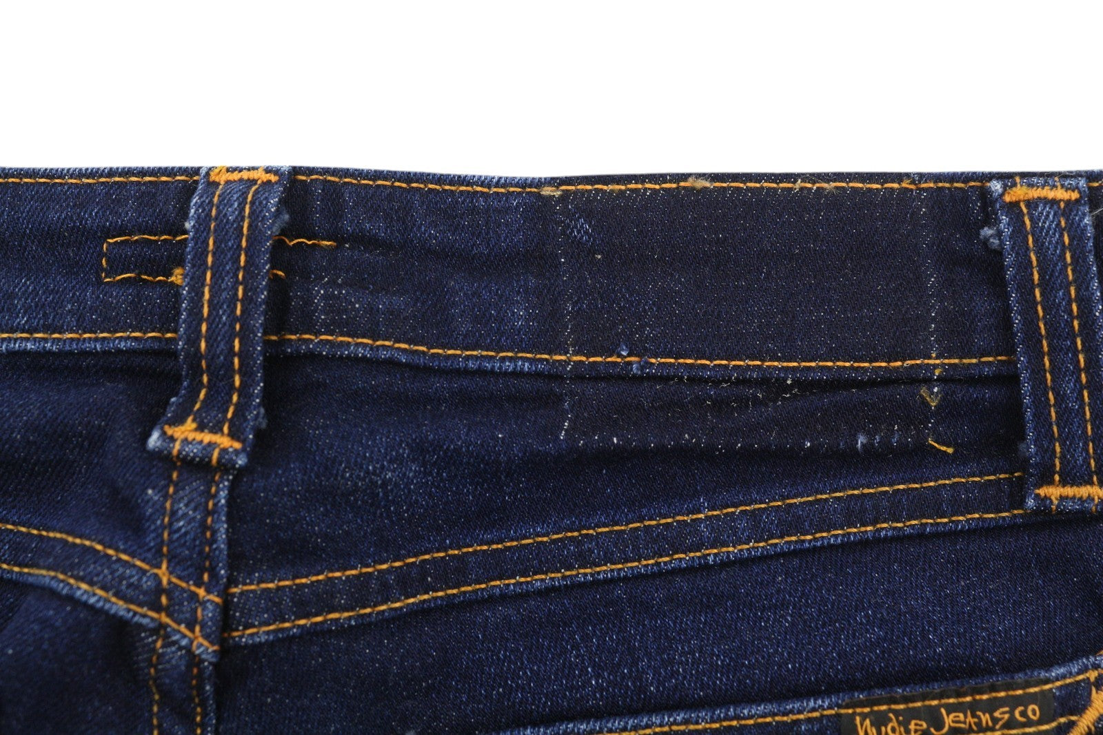 NUDIE JEANS Skinny Lin Women Shorts W27 Washed Denim Blue Zip Stretch Pockets