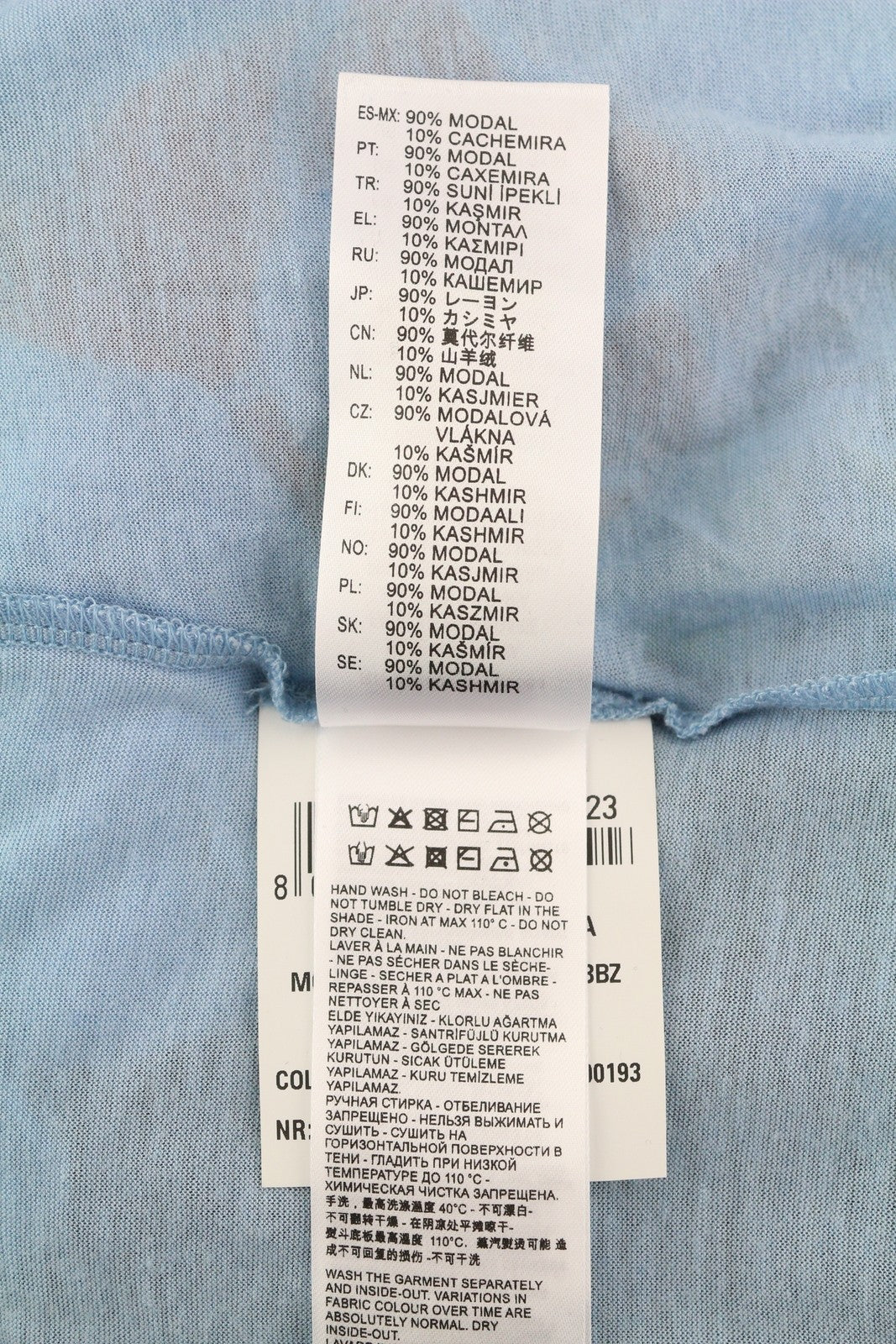 DIESEL T-Ina-Yoke Women T-Shirt S Cashmere Blend Long Sleeve Round Neck RRP€150